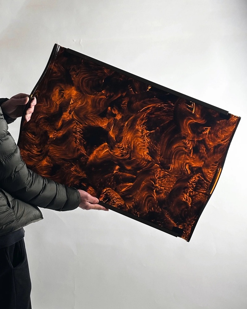 Favourite recent find: large faux-tortoiseshell serving tray from the 1960’s